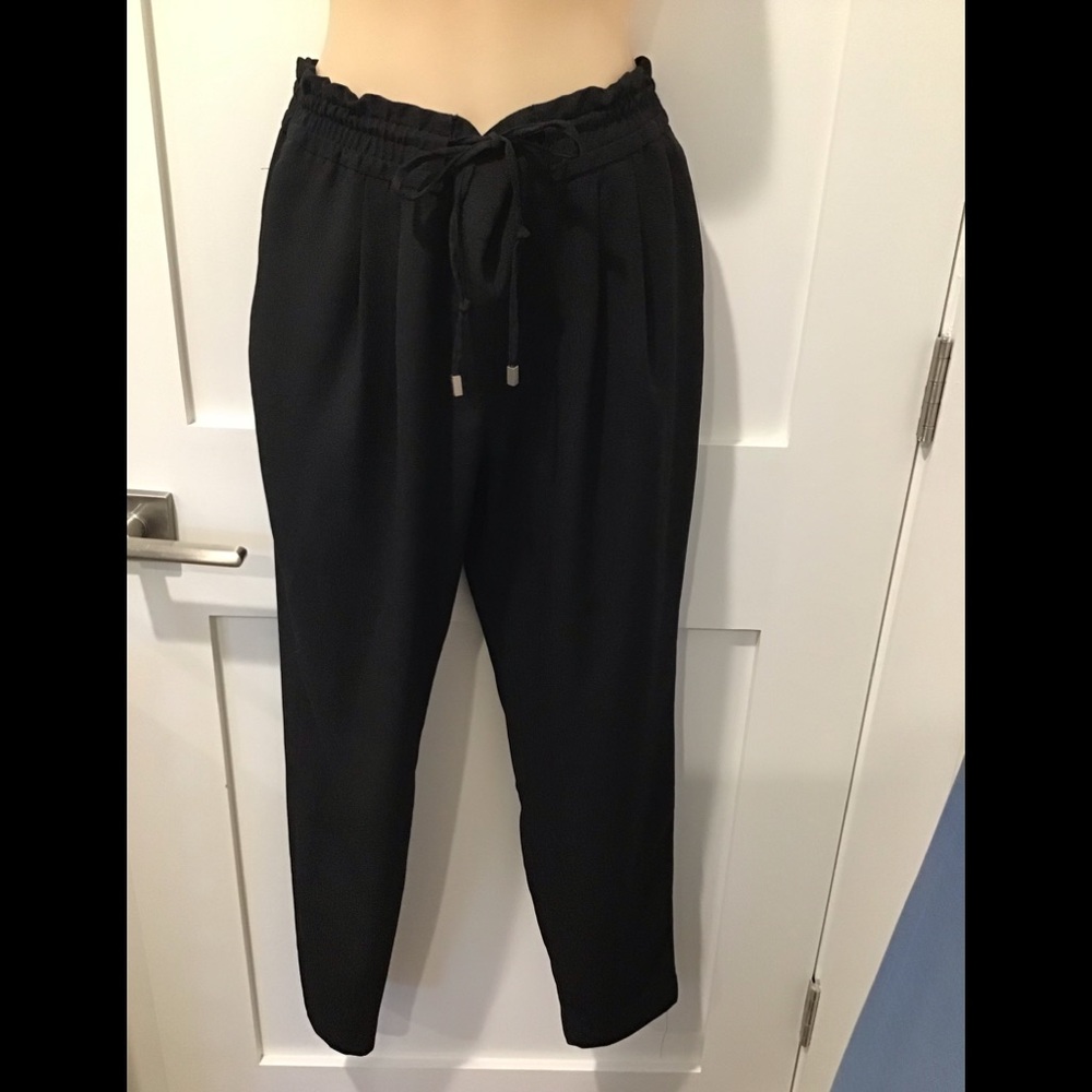 Zara Basic Drawstring Trouser Pants M - image 2